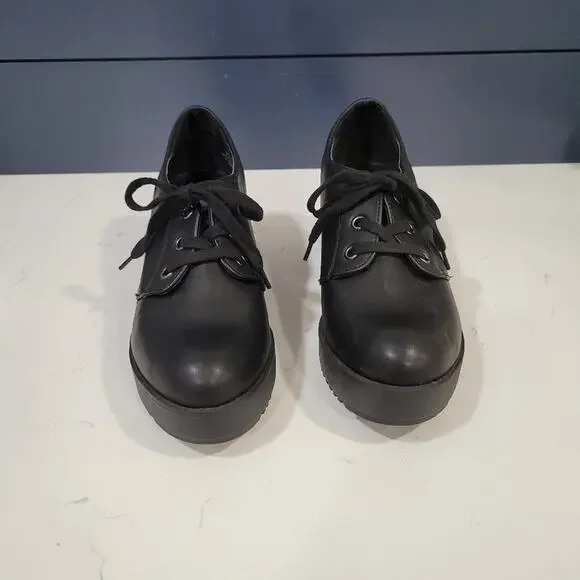 Wanted Breakout Oxford 90's Y2K Style Lug Heel Platform Size 9 - Picture 6 of 12